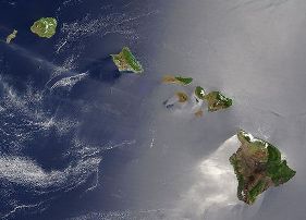 Гавайский архипелаг с космоса